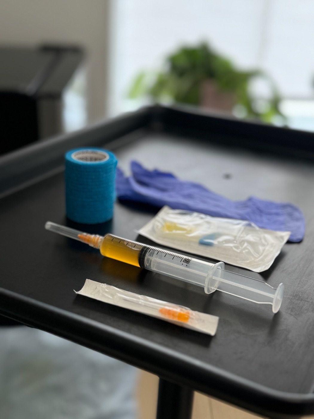 A prepared treatment tray at Mana Wellness